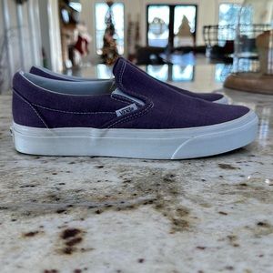 Purple Vans Slip On Shoes